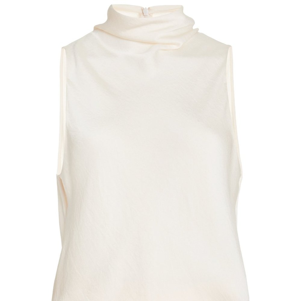 Vince Satin Turtle Neck-Neutral